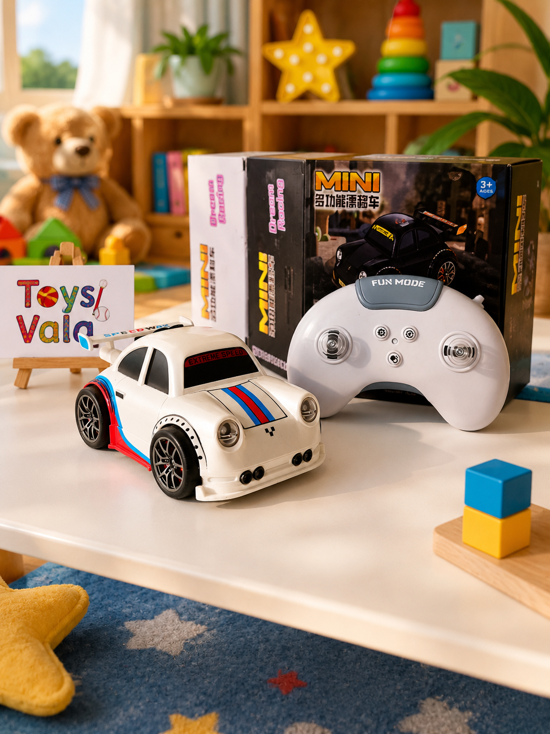 Motion Sensor RC Drift Car – Follow Me & Escape Mode | LED Lights