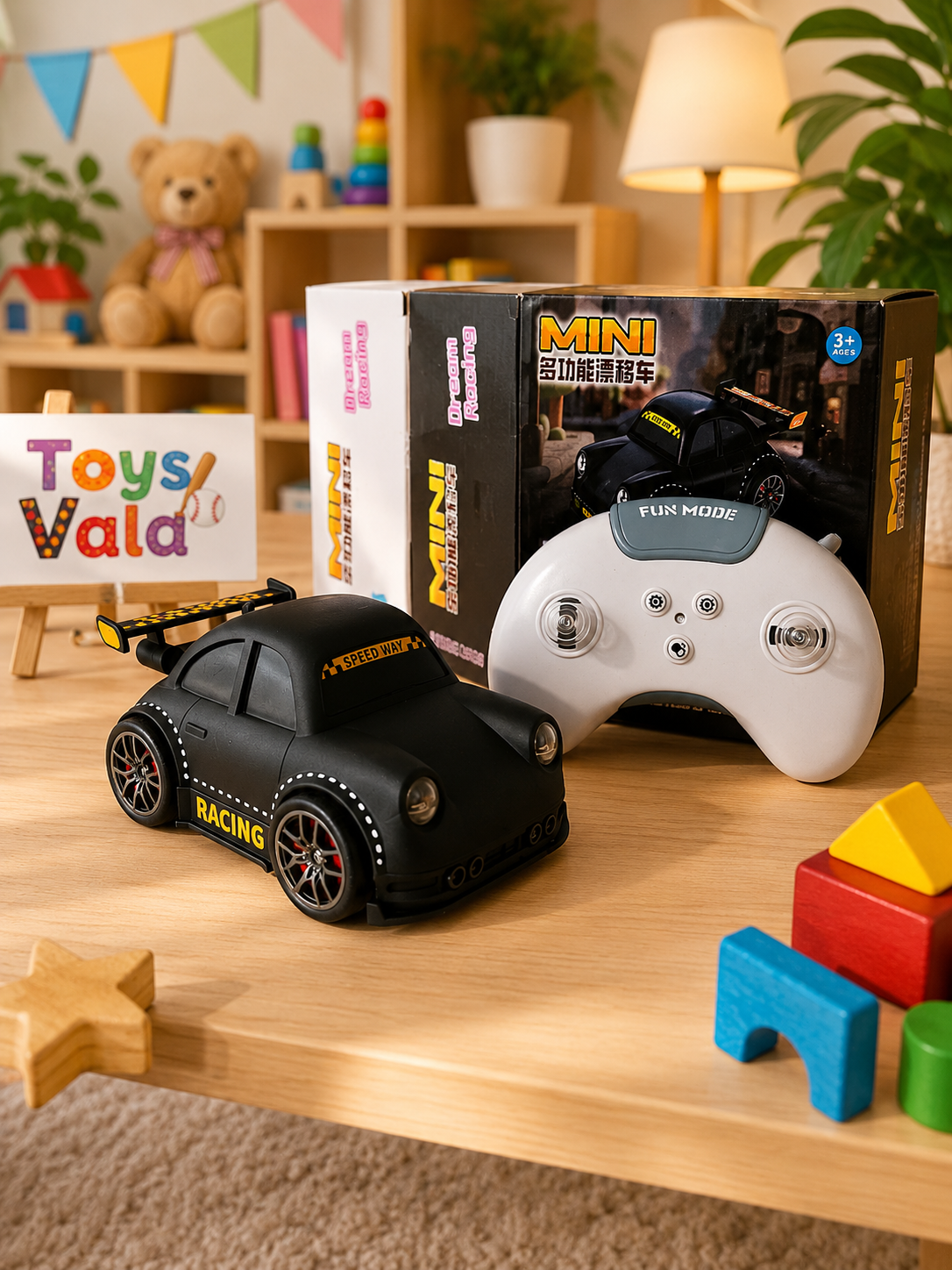 Motion Sensor RC Drift Car – Follow Me & Escape Mode | LED Lights