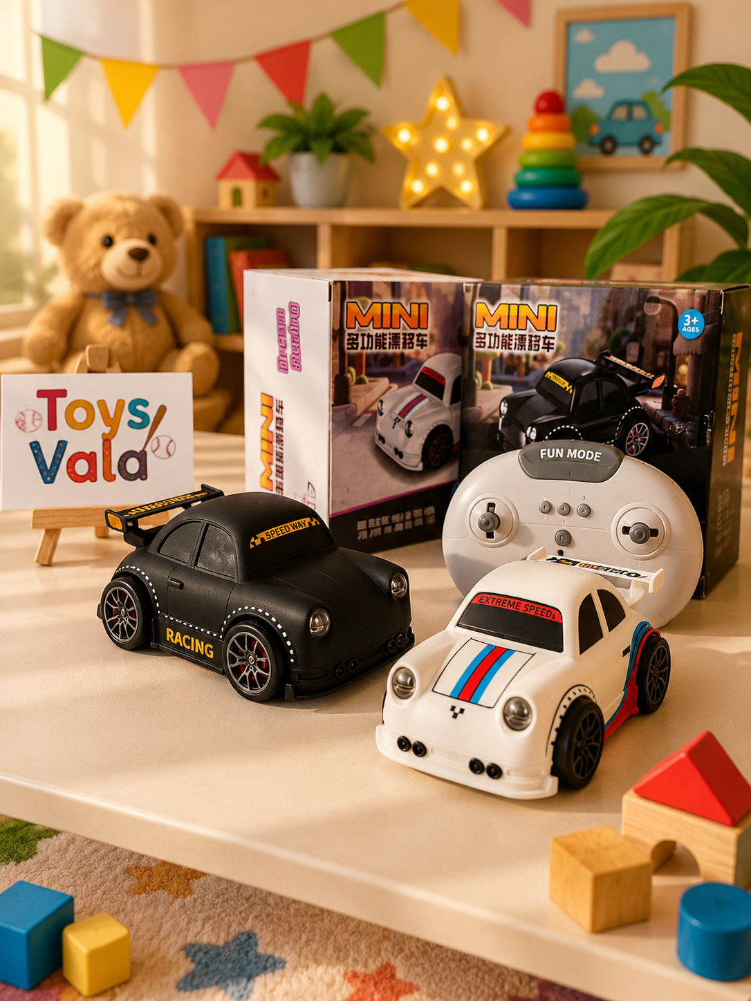 Motion Sensor RC Drift Car – Follow Me & Escape Mode | LED Lights