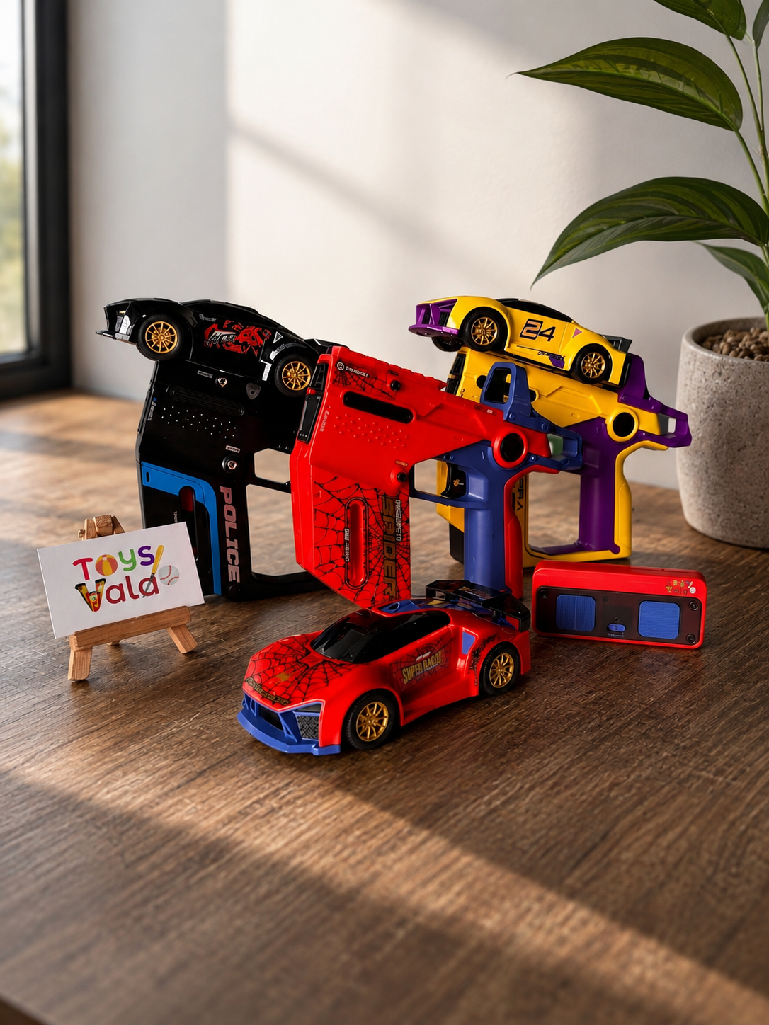 Laser Tag Battle Racer RC Car Gun Set for Kids | 2-Player Infrared Battle Toy with Transforming Controller