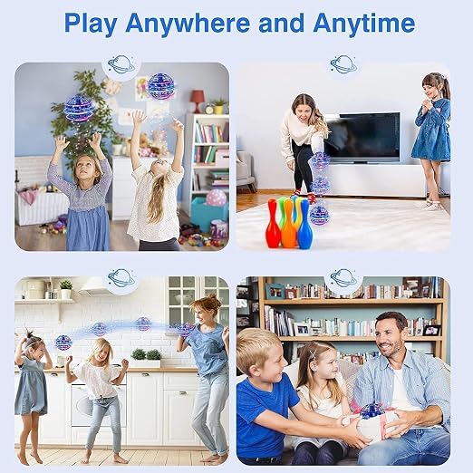 Flying Ball Spinner | Boomerang Magic Balls Flying | USB Rechargeable Built-In RGB Lights 360°Rotating