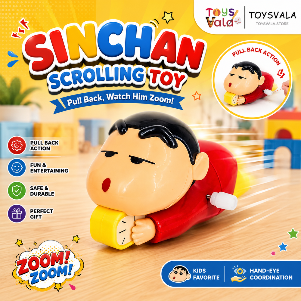 Shinchan Toy for Kids, Crawling Shinchan Action Figure Movable Toy for Babies, Key Operated Wind Up Toys for Kids
