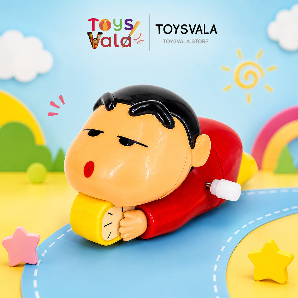 Shinchan Toy for Kids, Crawling Shinchan Action Figure Movable Toy for Babies, Key Operated Wind Up Toys for Kids