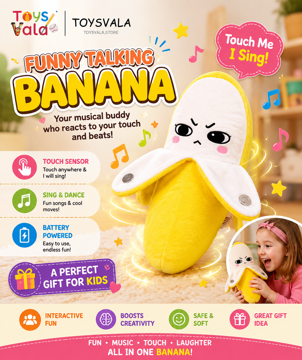Banana Touch Sensitive Beat Sensing Musical Toy