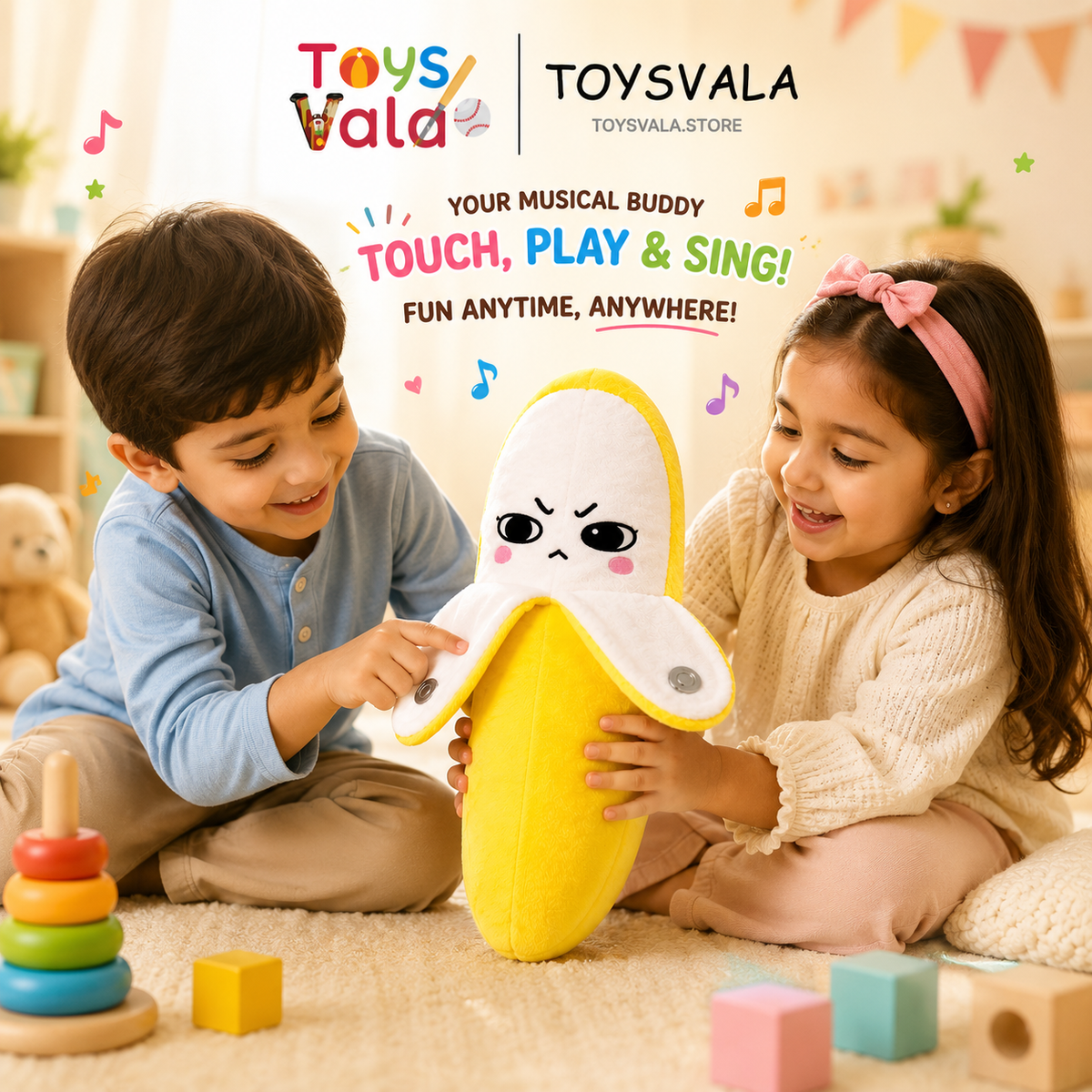 Banana Touch Sensitive Beat Sensing Musical Toy